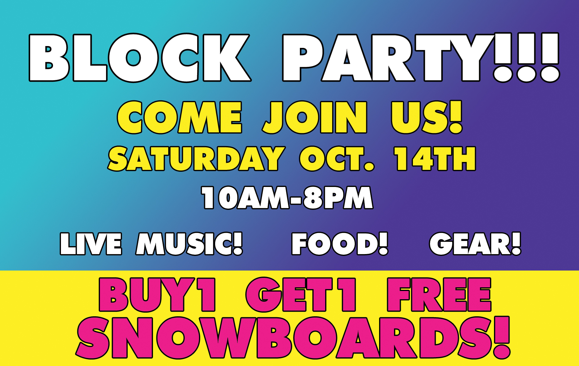 7Twenty Block Party BOGO Snowboards!