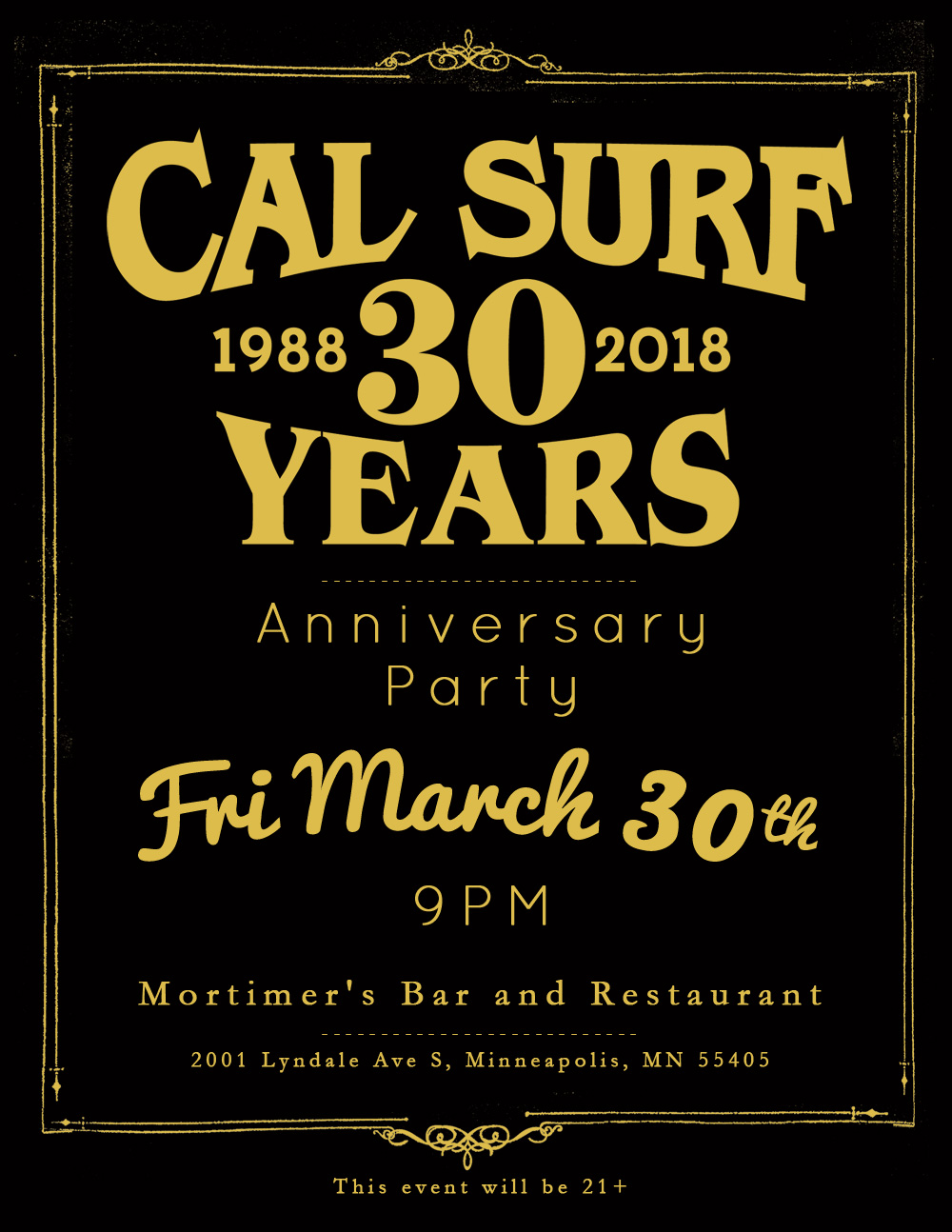 Cal Surf 30 year anniversary